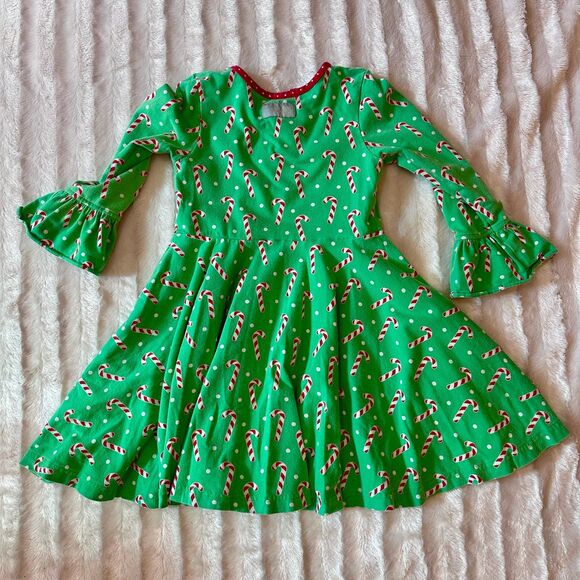 Eleanor Rose Candy Cane Christmas Dress Size 5/6 - Picture 9 of 9